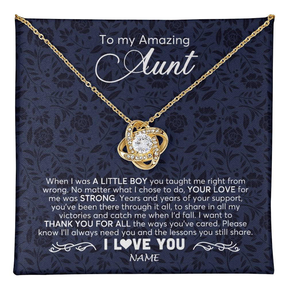 Personalized To My Amazing Aunt Necklace From Nephew When I Was A Little Nephew Aunt Birthday Mothers Day Christmas Jewelry Customized Gift Box Message Card