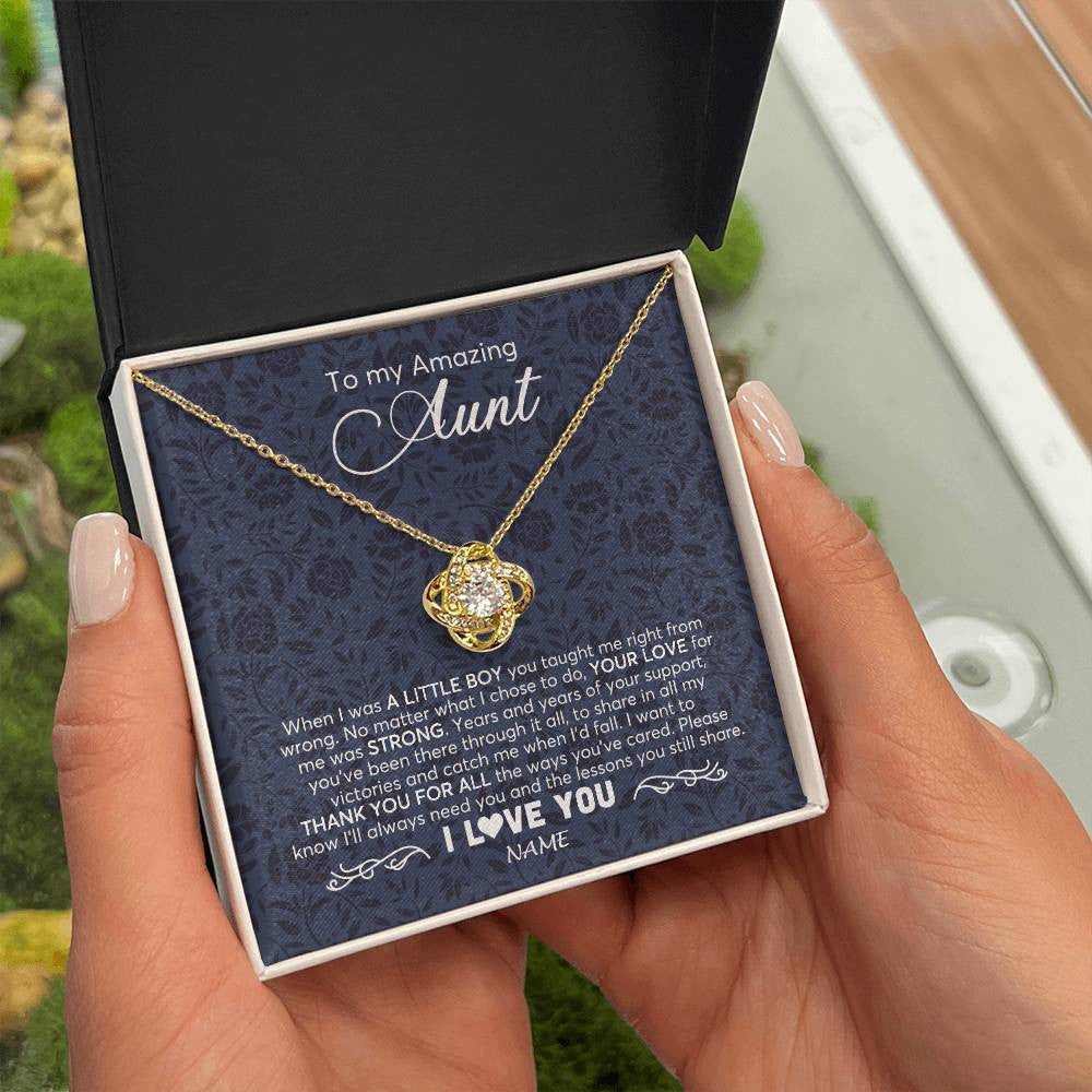 Personalized To My Amazing Aunt Necklace From Nephew When I Was A Little Nephew Aunt Birthday Mothers Day Christmas Jewelry Customized Gift Box Message Card