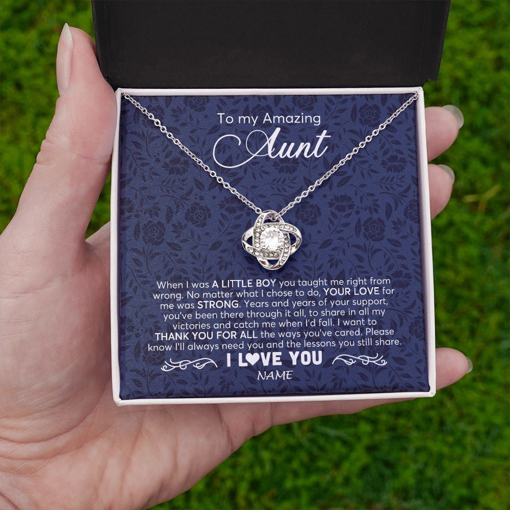 Personalized To My Amazing Aunt Necklace From Nephew When I Was A Little Nephew Aunt Birthday Mothers Day Christmas Jewelry Customized Gift Box Message Card