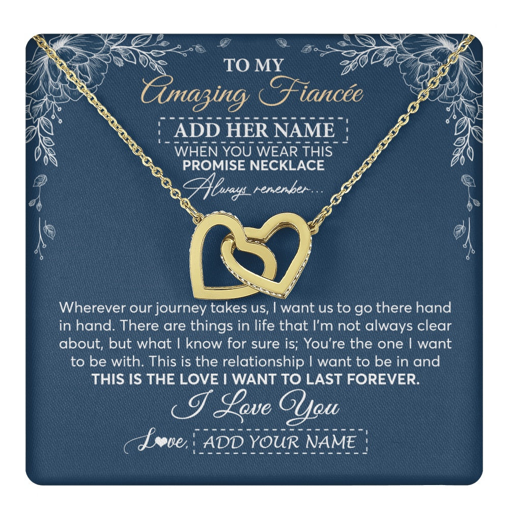 Personalized To My Amazing Fiancee Jewelry From Fiance Promise Necklace Birthday Gifts For Fiancee For Her Valentines Christmas Custom Gift Box Message Card