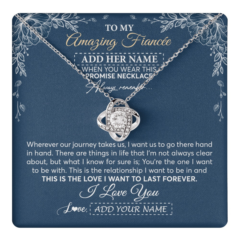 Personalized To My Amazing Fiancee Jewelry From Fiance Promise Necklace Birthday Gifts For Fiancee For Her Valentines Christmas Custom Gift Box Message Card