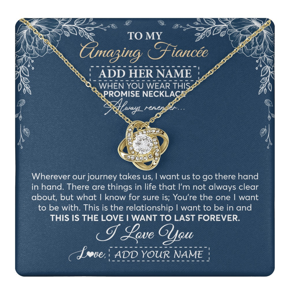 Personalized To My Amazing Fiancee Jewelry From Fiance Promise Necklace Birthday Gifts For Fiancee For Her Valentines Christmas Custom Gift Box Message Card