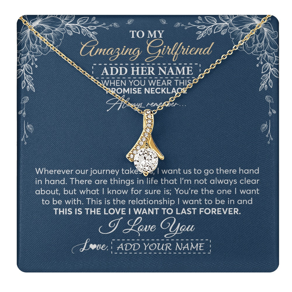 Personalized To My Amazing Girlfriend Jewelry From Boyfriend Promise Necklace Birthday Gifts For Girlfriend Valentines Christmas Custom Gift Box Message Card