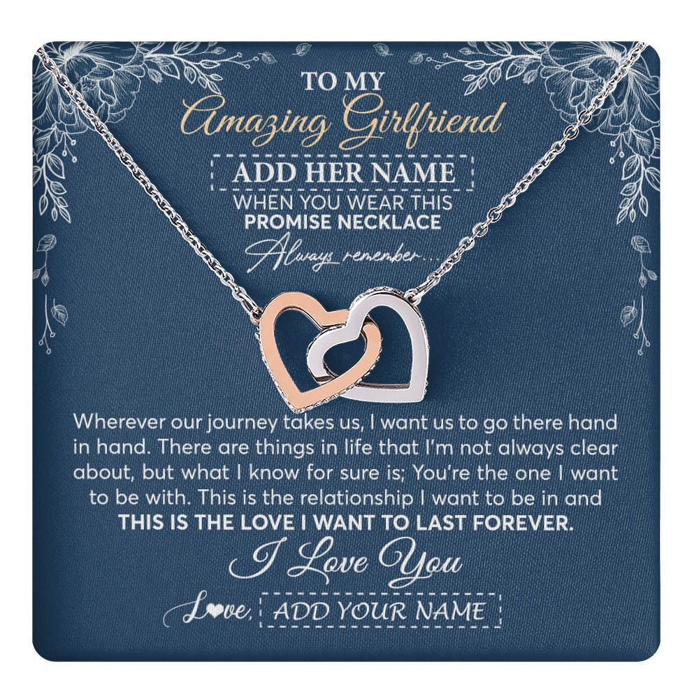 Personalized To My Amazing Girlfriend Jewelry From Boyfriend Promise Necklace Birthday Gifts For Girlfriend Valentines Christmas Custom Gift Box Message Card