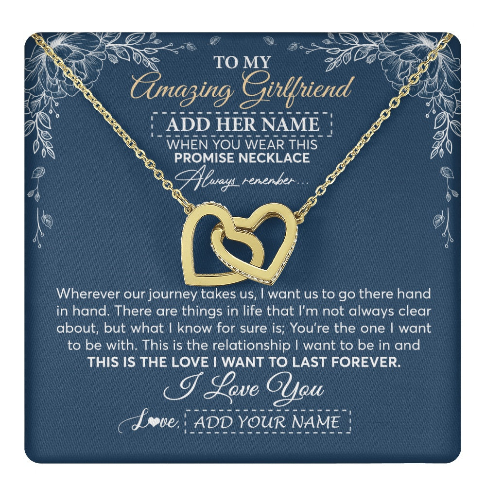 Personalized To My Amazing Girlfriend Jewelry From Boyfriend Promise Necklace Birthday Gifts For Girlfriend Valentines Christmas Custom Gift Box Message Card