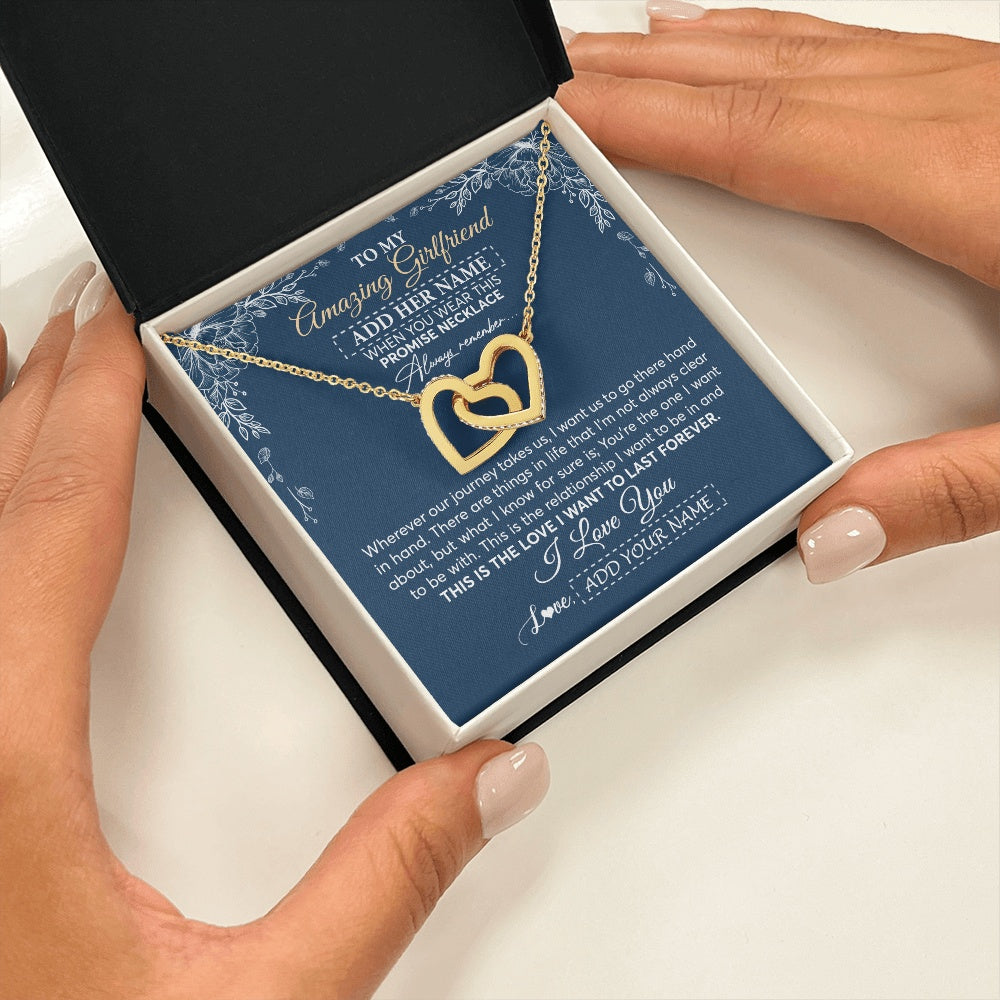 Personalized To My Amazing Girlfriend Jewelry From Boyfriend Promise Necklace Birthday Gifts For Girlfriend Valentines Christmas Custom Gift Box Message Card