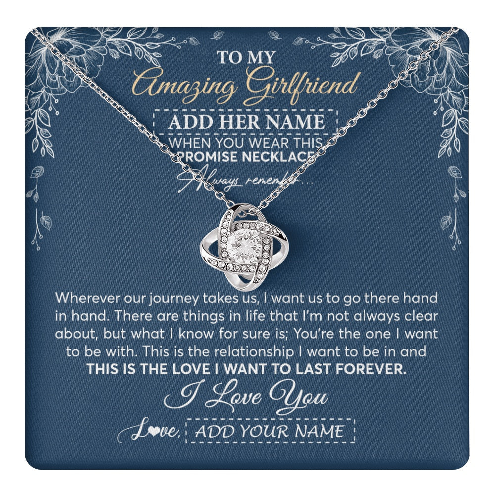 Personalized To My Amazing Girlfriend Jewelry From Boyfriend Promise Necklace Birthday Gifts For Girlfriend Valentines Christmas Custom Gift Box Message Card