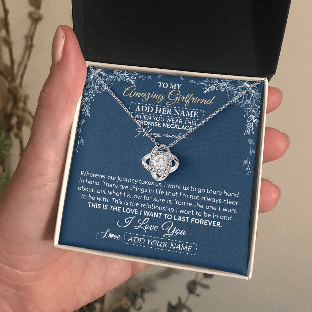 Personalized To My Amazing Girlfriend Jewelry From Boyfriend Promise Necklace Birthday Gifts For Girlfriend Valentines Christmas Custom Gift Box Message Card