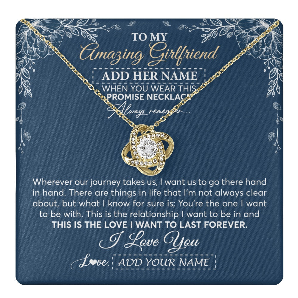 Personalized To My Amazing Girlfriend Jewelry From Boyfriend Promise Necklace Birthday Gifts For Girlfriend Valentines Christmas Custom Gift Box Message Card
