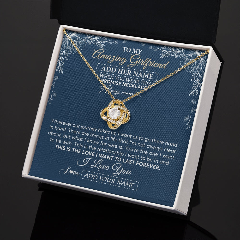 Personalized To My Amazing Girlfriend Jewelry From Boyfriend Promise Necklace Birthday Gifts For Girlfriend Valentines Christmas Custom Gift Box Message Card