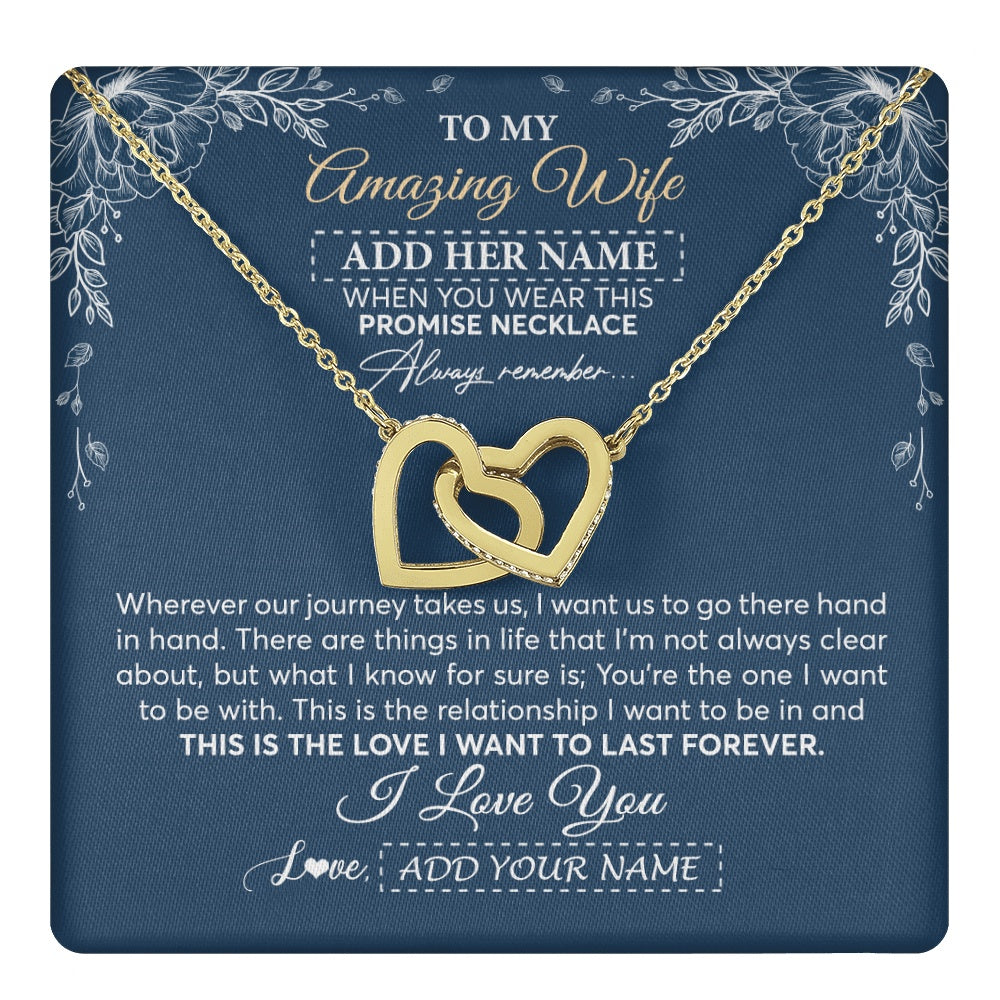 Personalized To My Amazing Wife Jewelry From Husband Promise Necklace Birthday Gifts For Wife Anniversary Romantic Valentines Christmas Gift Box Message Card