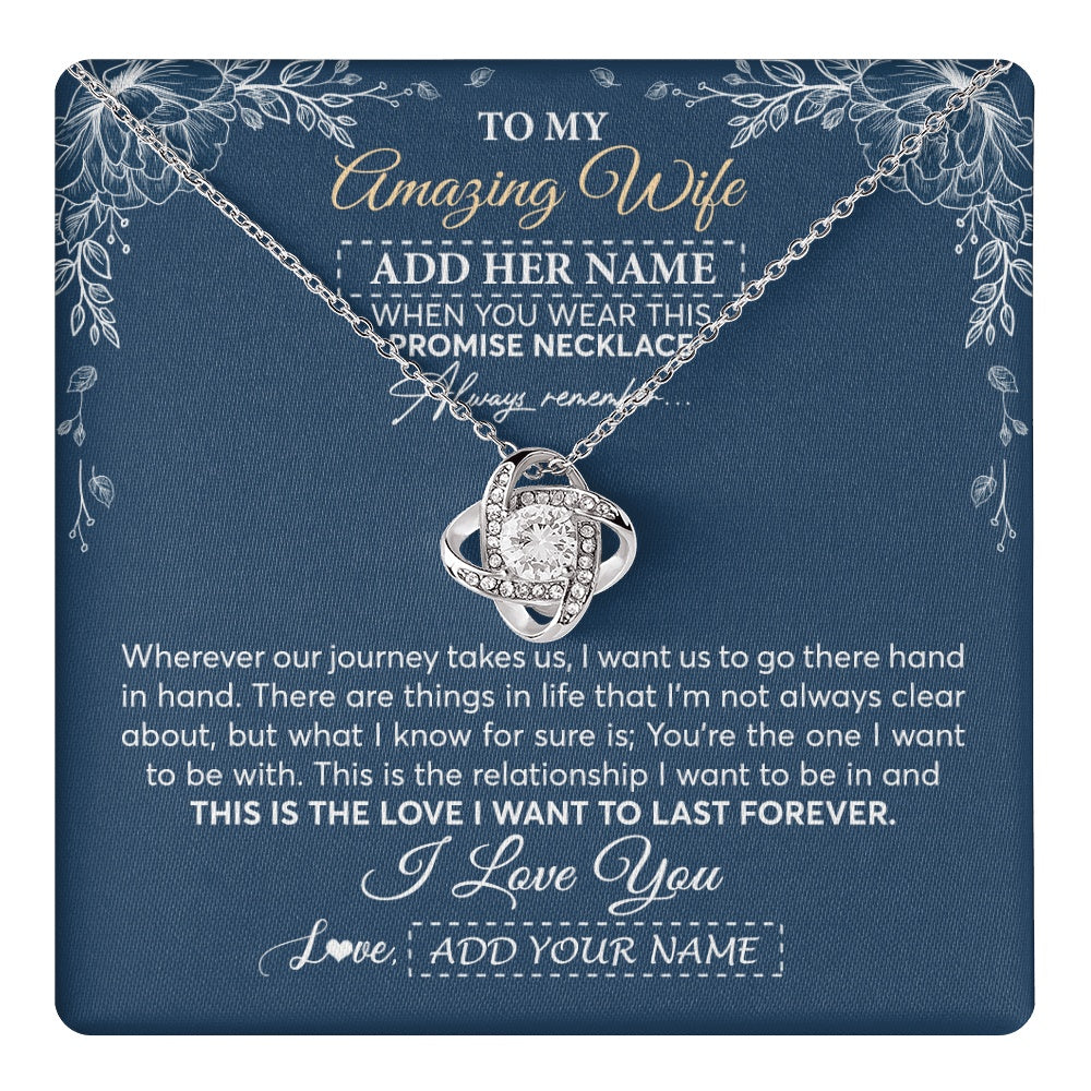 Personalized To My Amazing Wife Jewelry From Husband Promise Necklace Birthday Gifts For Wife Anniversary Romantic Valentines Christmas Gift Box Message Card