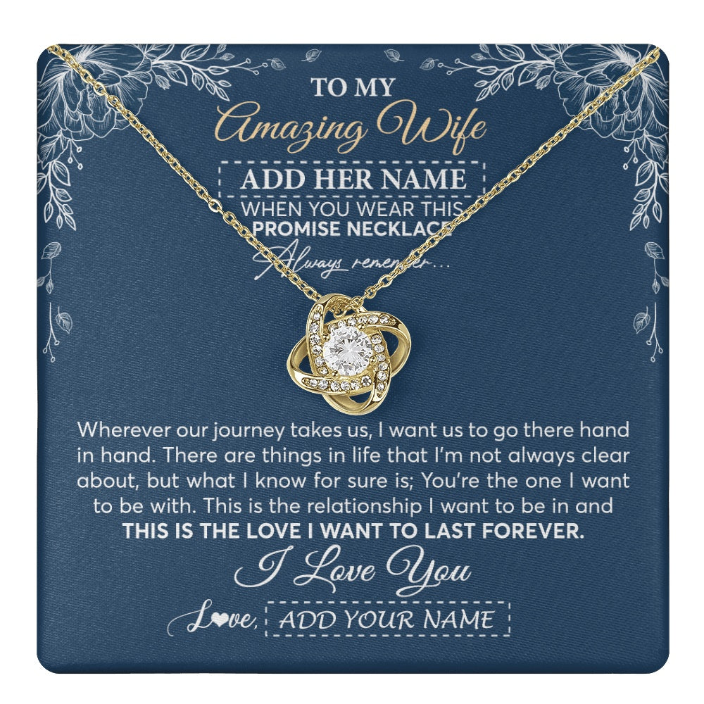 Personalized To My Amazing Wife Jewelry From Husband Promise Necklace Birthday Gifts For Wife Anniversary Romantic Valentines Christmas Gift Box Message Card