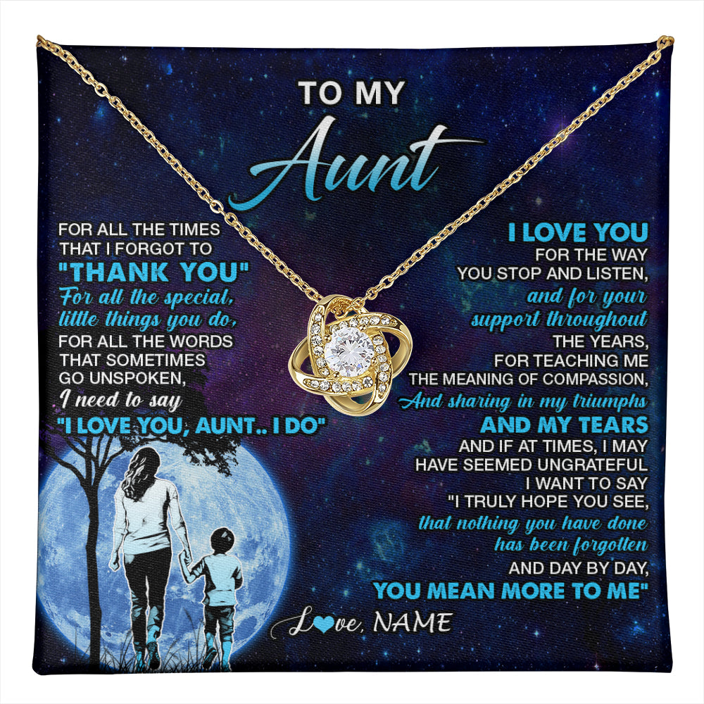 Personalized To My Aunt Necklace From Nephew Thank You Day By Day Aunt Birthday Gifts Mothers Day Christmas Customized Gift Box Message Card