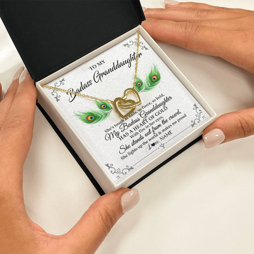 Personalized To My Badass Granddaughter Necklace From Grandma Love You Always Granddaughter Birthday Graduation Christmas Customized Gift Box Message Card