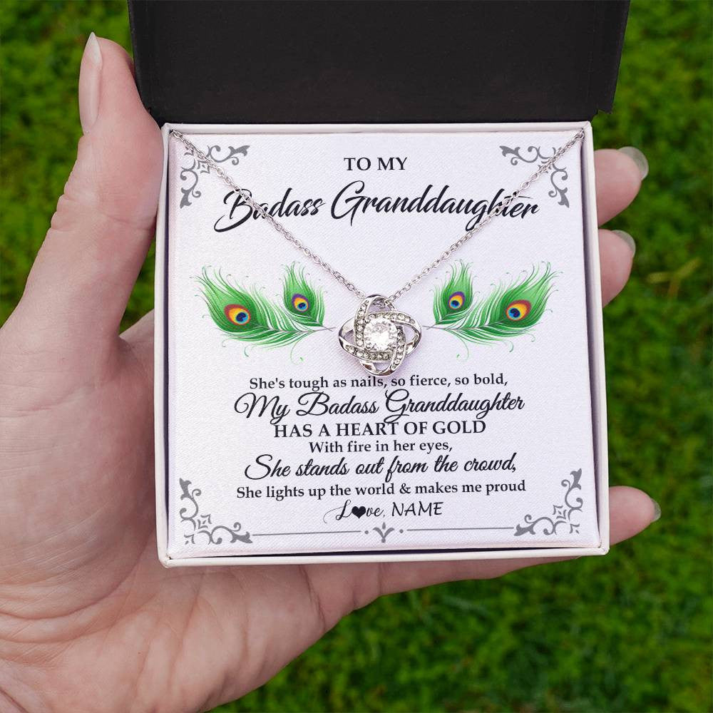 Personalized To My Badass Granddaughter Necklace From Grandma Love You Always Granddaughter Birthday Graduation Christmas Customized Gift Box Message Card