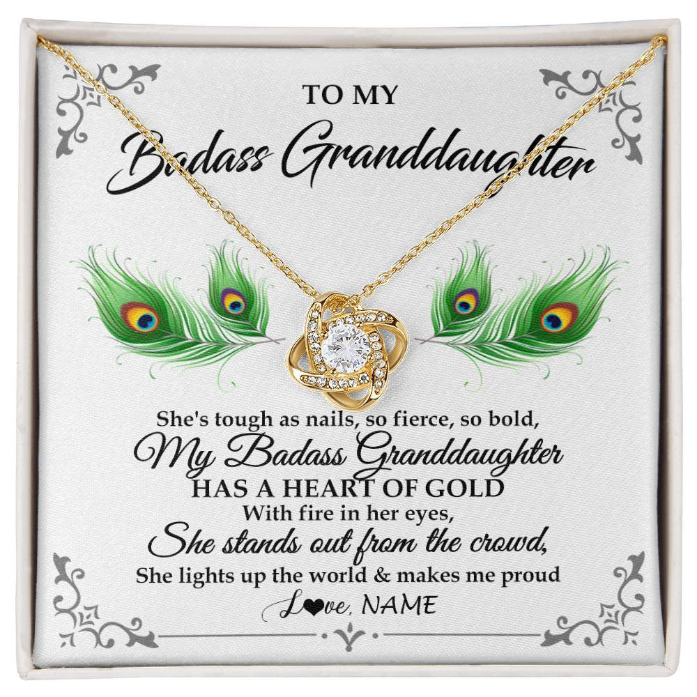 Personalized To My Badass Granddaughter Necklace From Grandma Love You Always Granddaughter Birthday Graduation Christmas Customized Gift Box Message Card