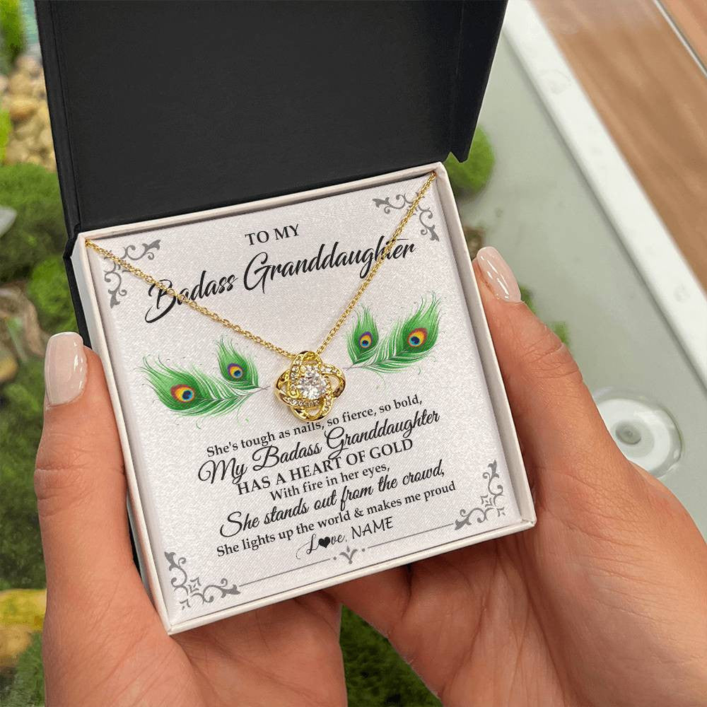 Personalized To My Badass Granddaughter Necklace From Grandma Love You Always Granddaughter Birthday Graduation Christmas Customized Gift Box Message Card