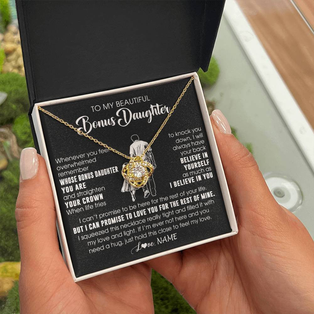Personalized To My Beautiful Bonus Daughter Necklace From Step Dad Believe In Yourself Stepdaughter Birthday Gifts Jewelry Christmas Customized Message Card