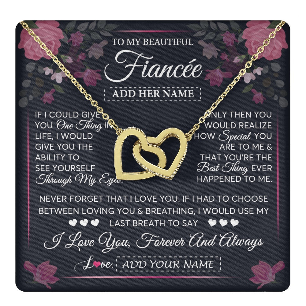 Personalized To My Beautiful Fiancee Necklace From Fiance I Love You Fiancee Gifts Romantic Birthday Valentines Christmas Custom Gift Box Message Card