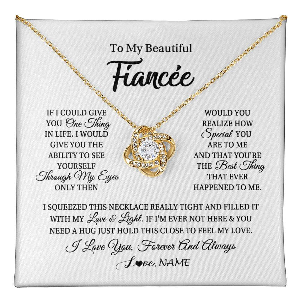 Personalized To My Beautiful Fiancee Necklace From Fiance If I Could Give You Fiancee Birthday Anniversary Christmas Jewelry Customized Gift Box Message Card