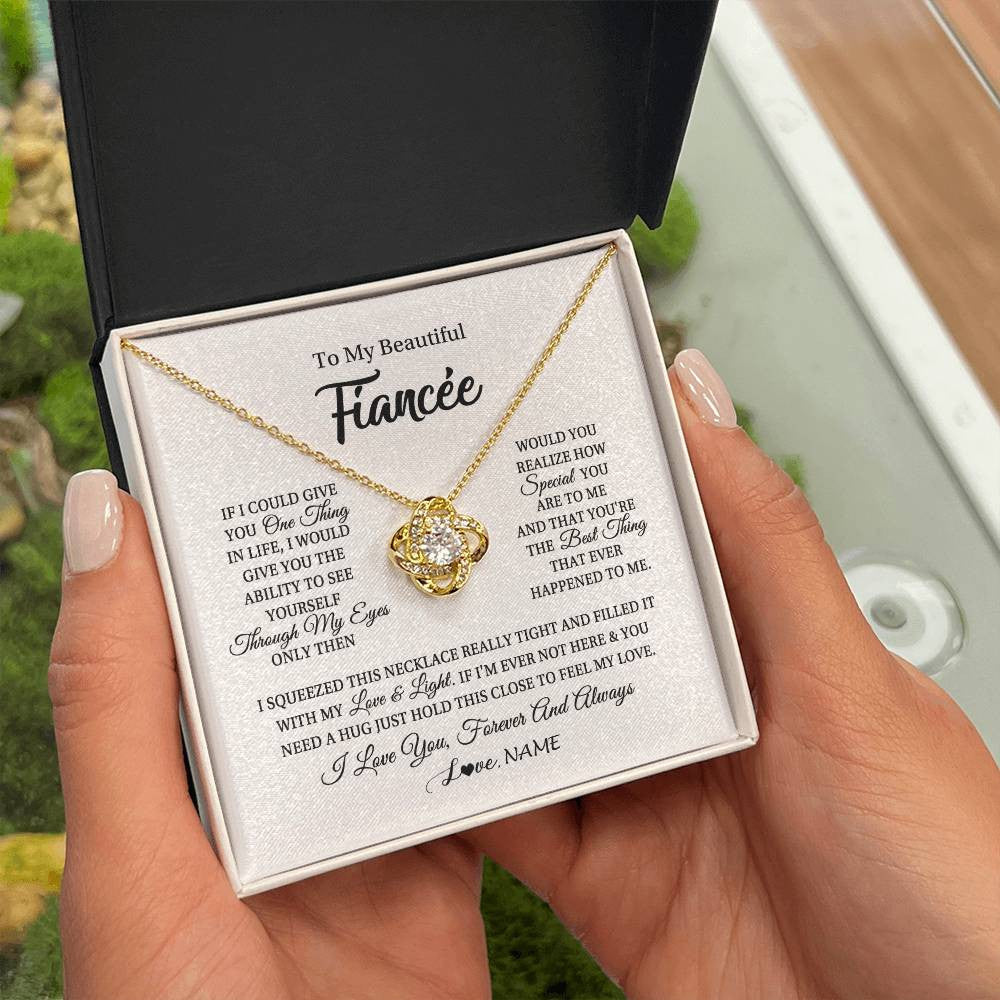 Personalized To My Beautiful Fiancee Necklace From Fiance If I Could Give You Fiancee Birthday Anniversary Christmas Jewelry Customized Gift Box Message Card