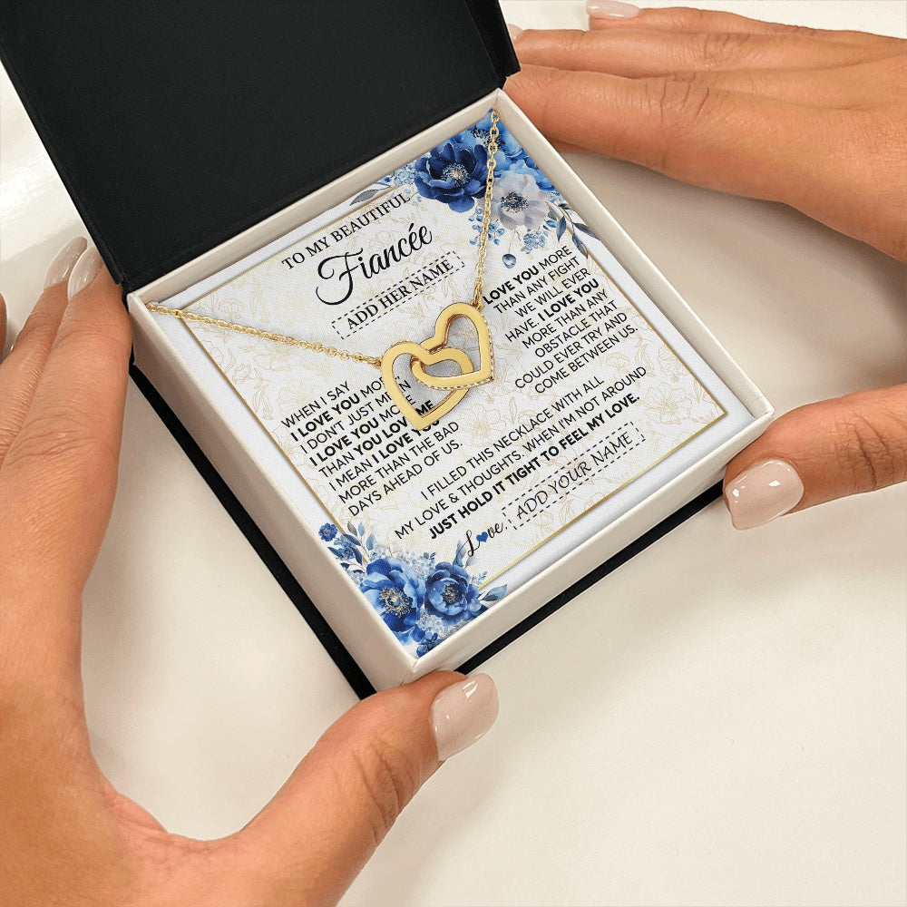 Personalized To My Beautiful Fiancee Necklace From Fiance When I Say Fiancee Gifts Romantic Birthday Valentines Christmas Custom Gift Box Message Card