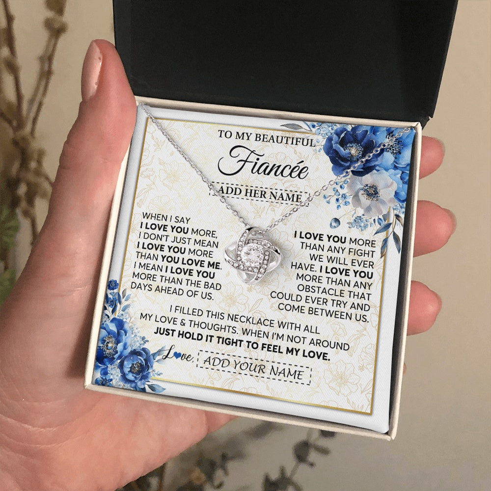 Personalized To My Beautiful Fiancee Necklace From Fiance When I Say Fiancee Gifts Romantic Birthday Valentines Christmas Custom Gift Box Message Card