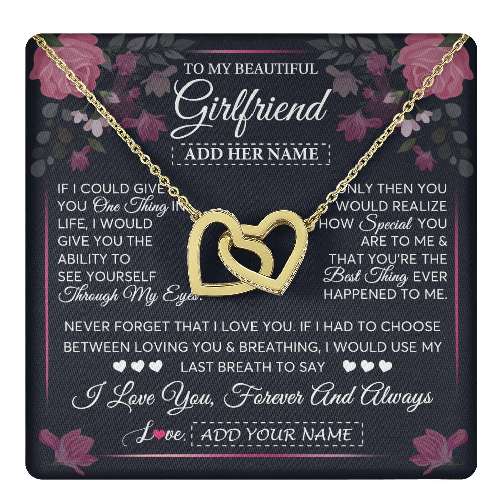 Personalized To My Beautiful Girlfriend Necklace I Love You Girlfriend Gifts Romantic Birthday Gifts Valentines Christmas Custom Gift Box Message Card