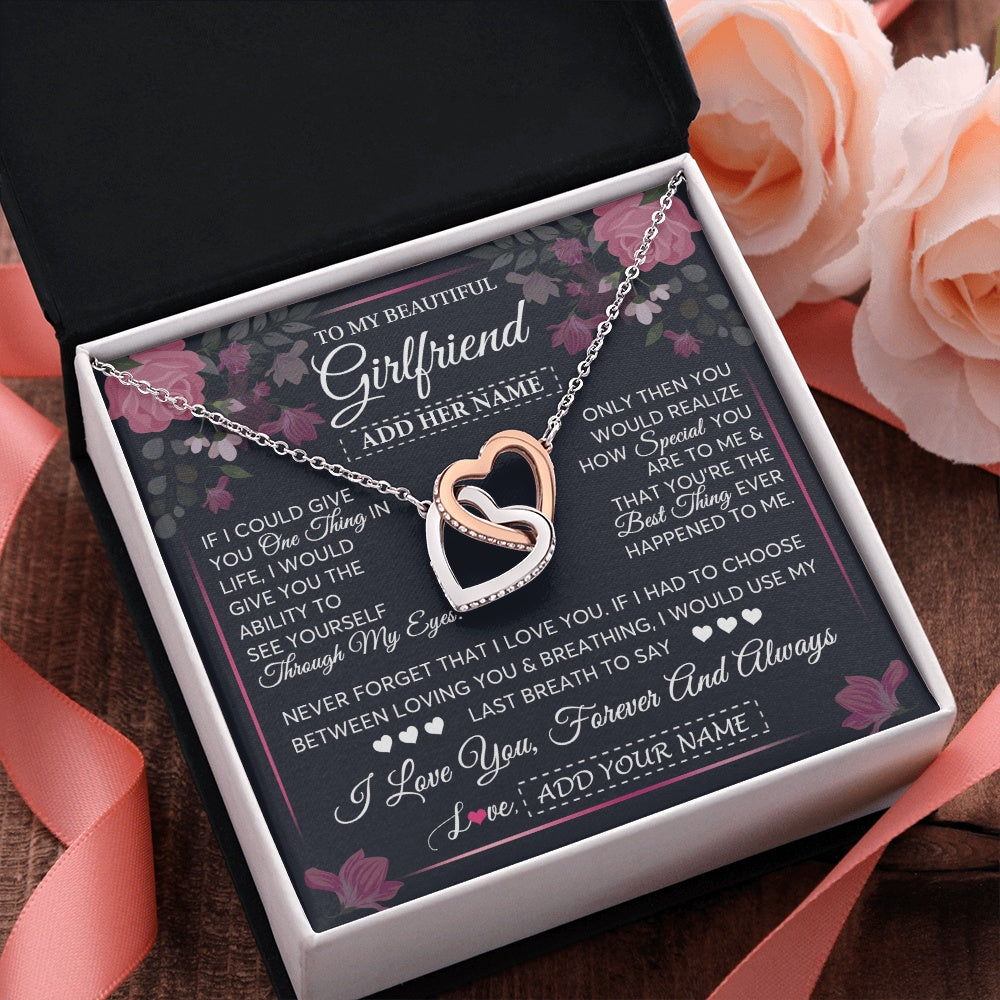 Personalized To My Beautiful Girlfriend Necklace I Love You Girlfriend Gifts Romantic Birthday Gifts Valentines Christmas Custom Gift Box Message Card