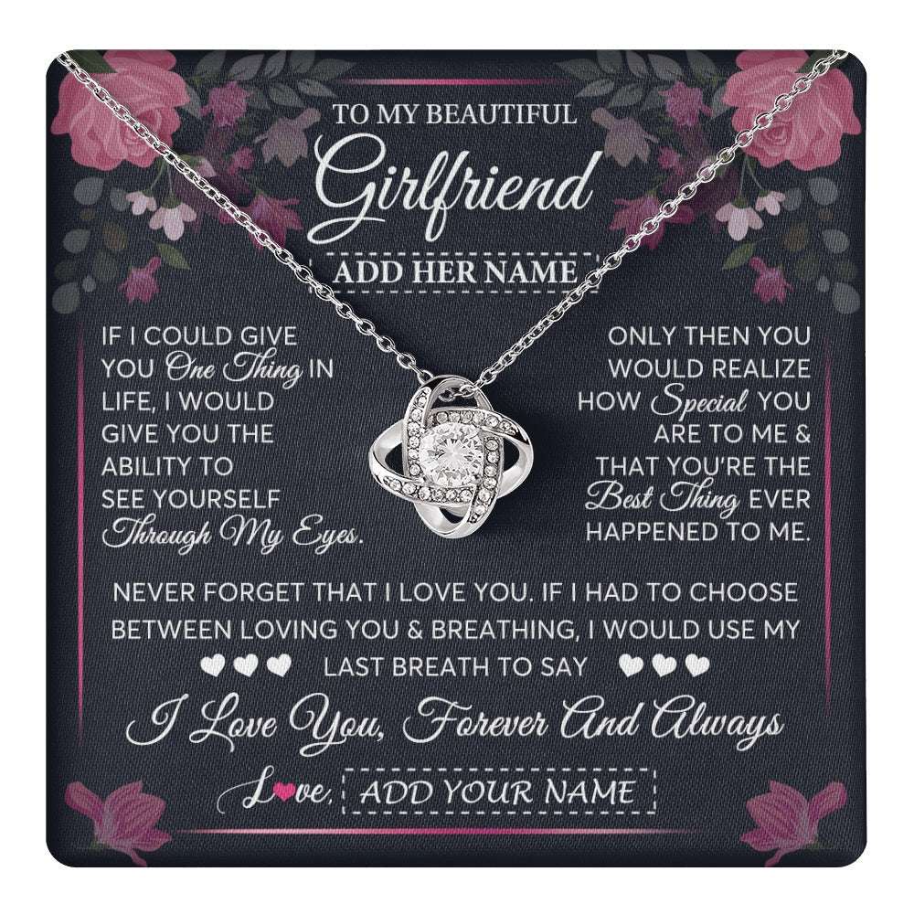 Personalized To My Beautiful Girlfriend Necklace I Love You Girlfriend Gifts Romantic Birthday Gifts Valentines Christmas Custom Gift Box Message Card