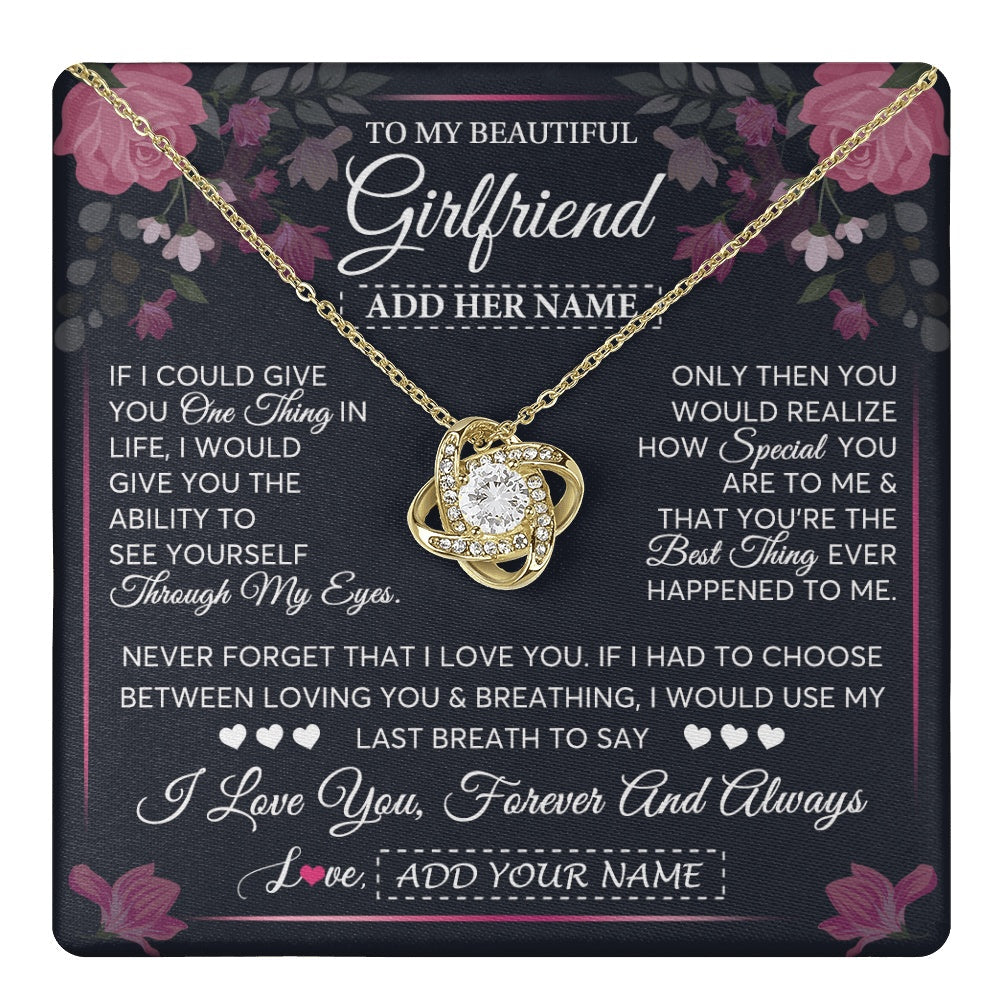 Personalized To My Beautiful Girlfriend Necklace I Love You Girlfriend Gifts Romantic Birthday Gifts Valentines Christmas Custom Gift Box Message Card