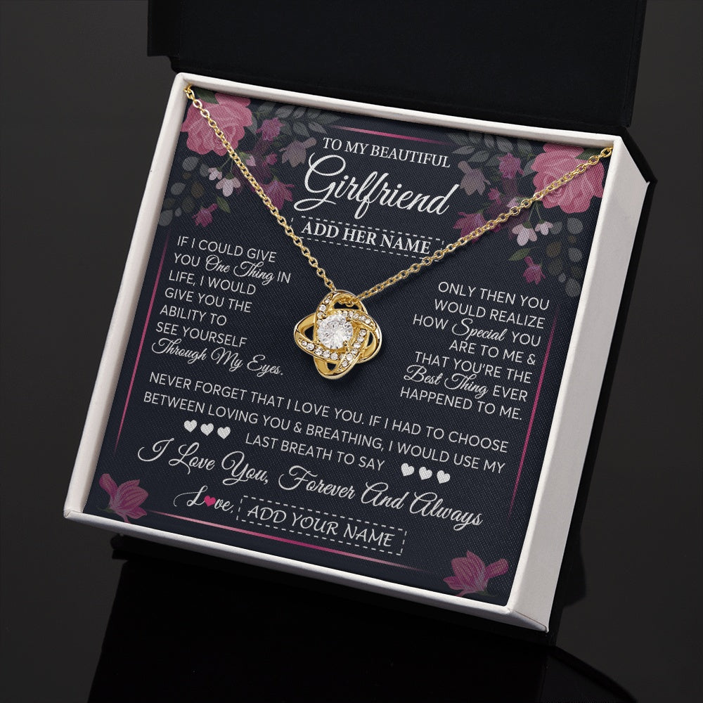 Personalized To My Beautiful Girlfriend Necklace I Love You Girlfriend Gifts Romantic Birthday Gifts Valentines Christmas Custom Gift Box Message Card