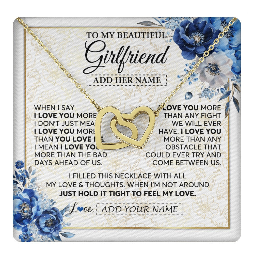Personalized To My Beautiful Girlfriend Necklace When I Say Girlfriend Gifts Romantic Birthday Gifts Valentines Christmas Custom Gift Box Message Card
