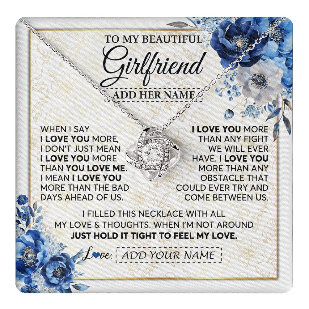 Personalized To My Beautiful Girlfriend Necklace When I Say Girlfriend Gifts Romantic Birthday Gifts Valentines Christmas Custom Gift Box Message Card