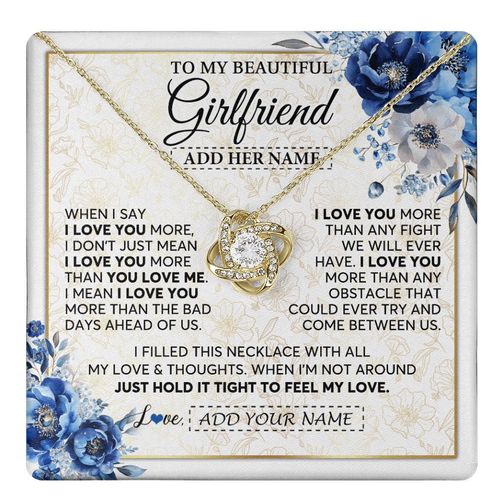 Personalized To My Beautiful Girlfriend Necklace When I Say Girlfriend Gifts Romantic Birthday Gifts Valentines Christmas Custom Gift Box Message Card