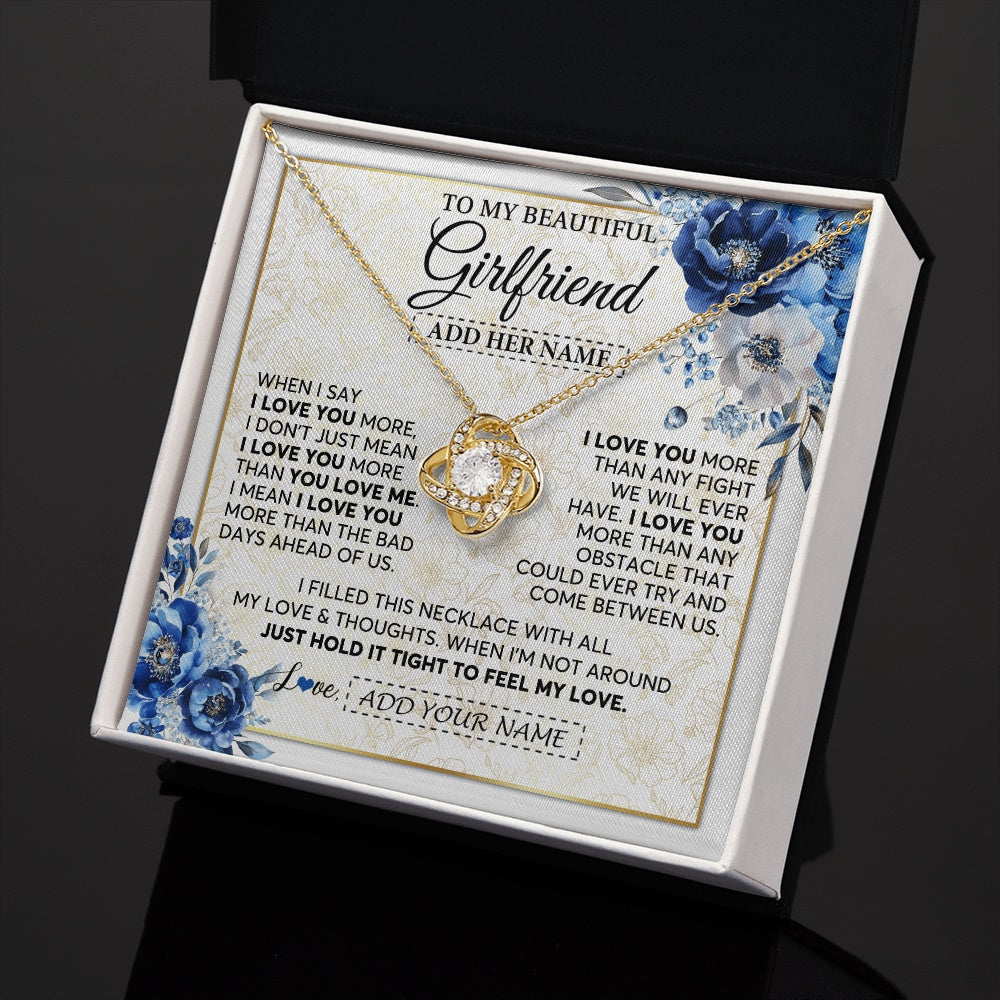 Personalized To My Beautiful Girlfriend Necklace When I Say Girlfriend Gifts Romantic Birthday Gifts Valentines Christmas Custom Gift Box Message Card