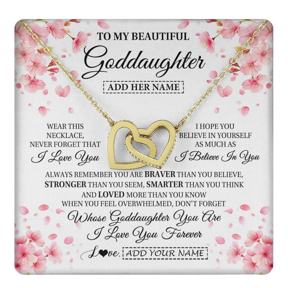 Personalized To My Beautiful Goddaughter From Godmother Uncle Necklace Never Forget Birthday Gifts For Goddaughter Gift Christmas Gift Box Message Card
