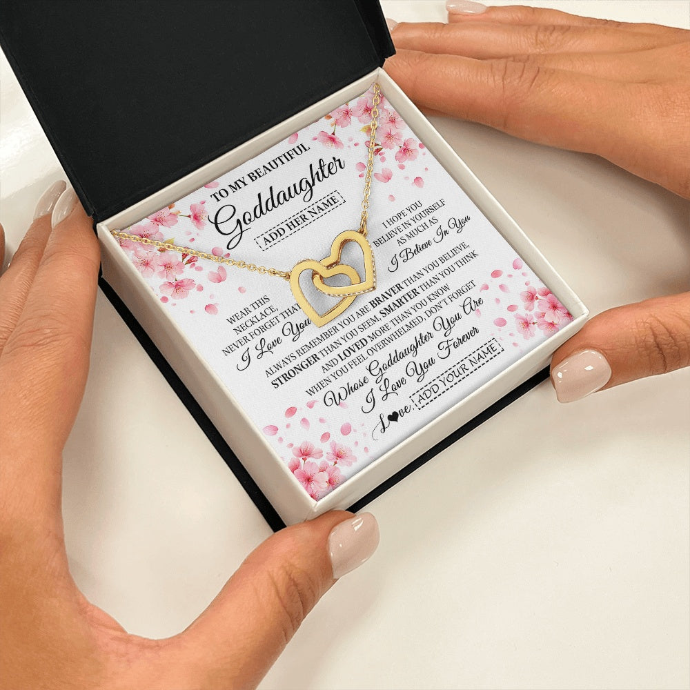 Personalized To My Beautiful Goddaughter From Godmother Uncle Necklace Never Forget Birthday Gifts For Goddaughter Gift Christmas Gift Box Message Card