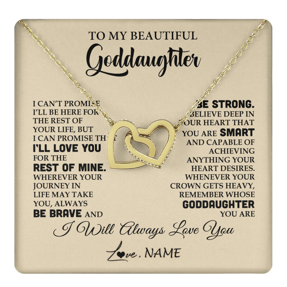 Personalized To My Beautiful Goddaughter Gifts Necklace From Godmother Inspirational Birthday Gift For Goddaughter Christmas Customized Gift Box Message Card