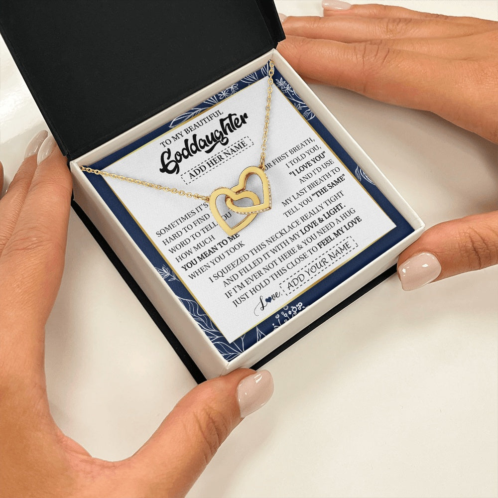 Personalized To My Beautiful Goddaughter Necklace From Godmother Uncle Feel My Love Valentine Gifts For Goddaughter Birthday Christmas Gift Box Message Card