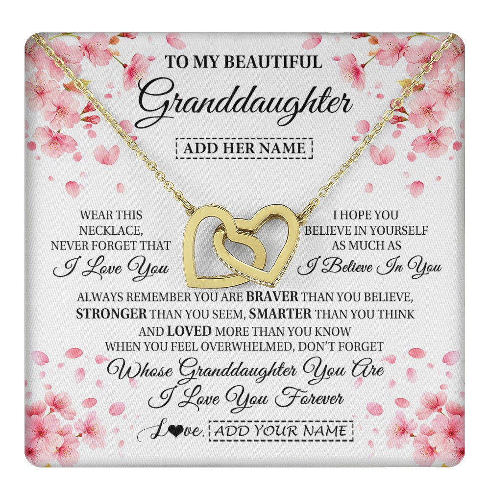 Personalized To My Beautiful Granddaughter From Granparents Necklace Never Forget Birthday Gifts For Granddaughter Gift Christmas Gift Box Message Card