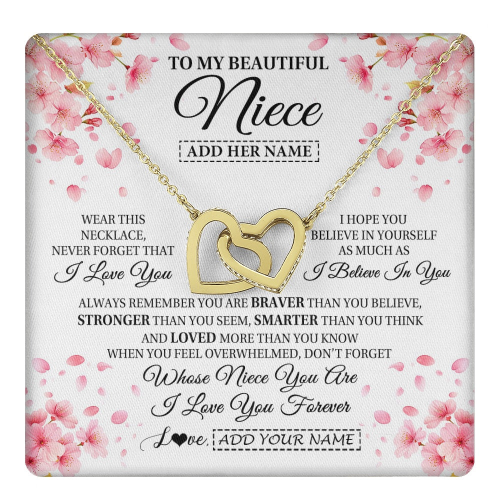 Personalized To My Beautiful Niece From Aunt Uncle Necklace Never Forget Birthday Gifts For Niece Birthday Gift Graduation Christmas Gift Box Message Card