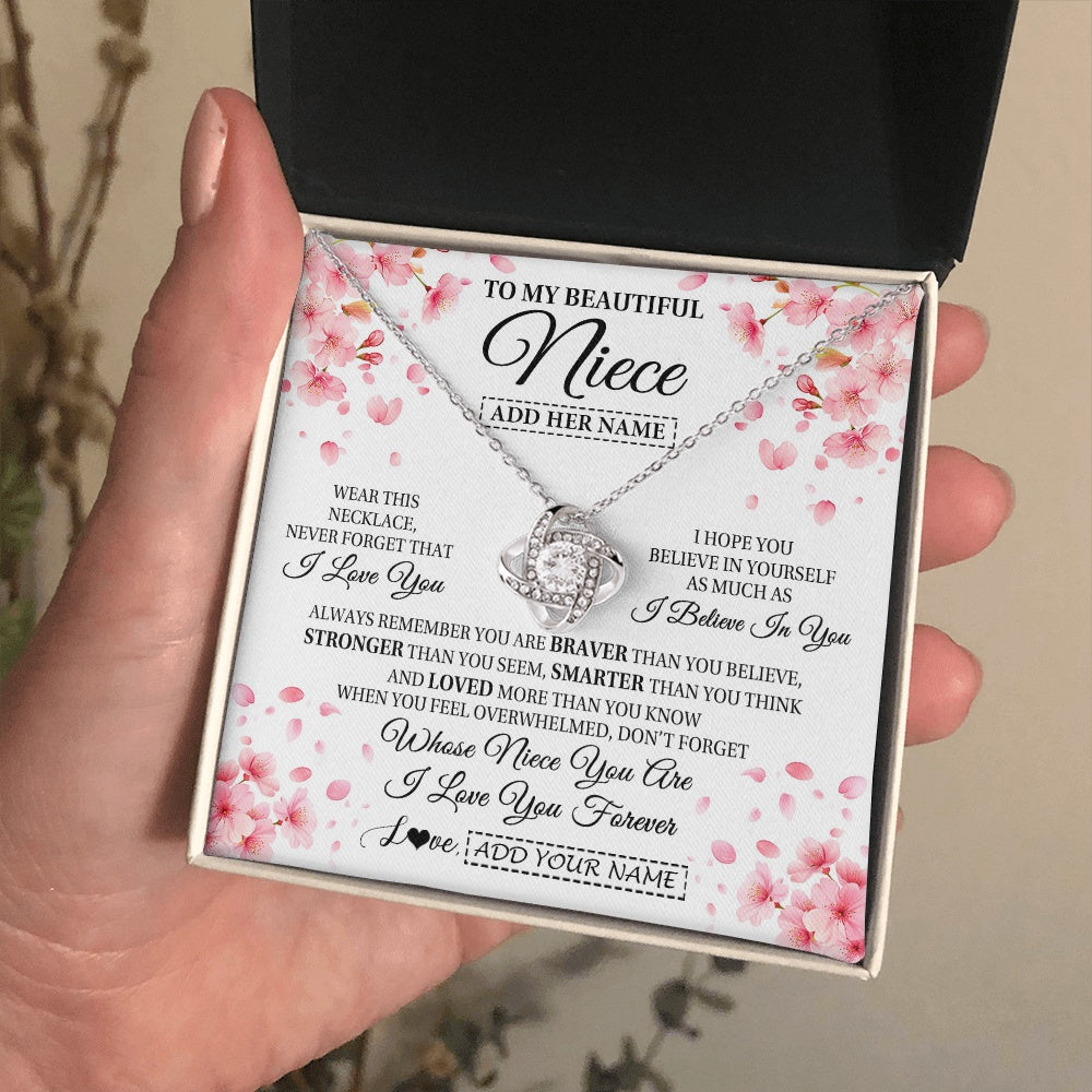 Personalized To My Beautiful Niece From Aunt Uncle Necklace Never Forget Birthday Gifts For Niece Birthday Gift Graduation Christmas Gift Box Message Card
