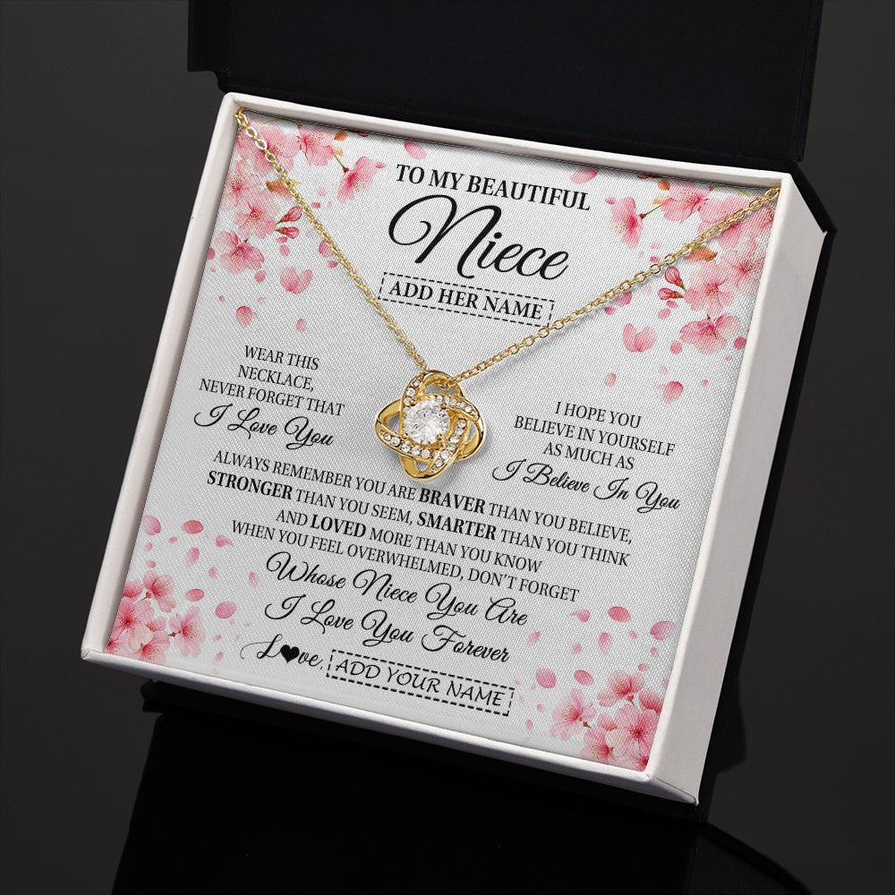 Personalized To My Beautiful Niece From Aunt Uncle Necklace Never Forget Birthday Gifts For Niece Birthday Gift Graduation Christmas Gift Box Message Card