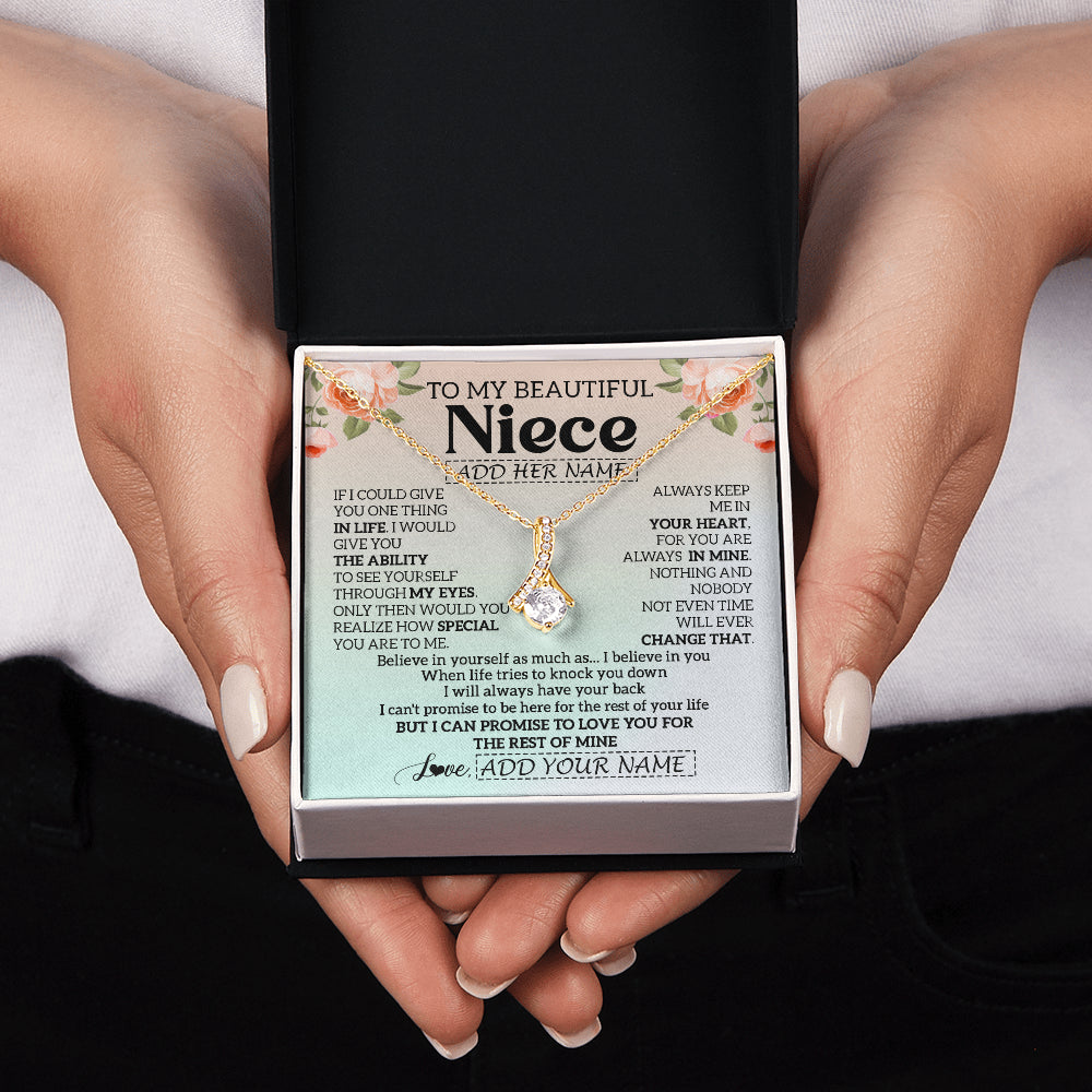 Personalized To My Beautiful Niece Gifts Necklace From Aunt Uncle Love Jewelry For Niece Birthday Gifts Wedding Christmas Customized Gift Box Message Card