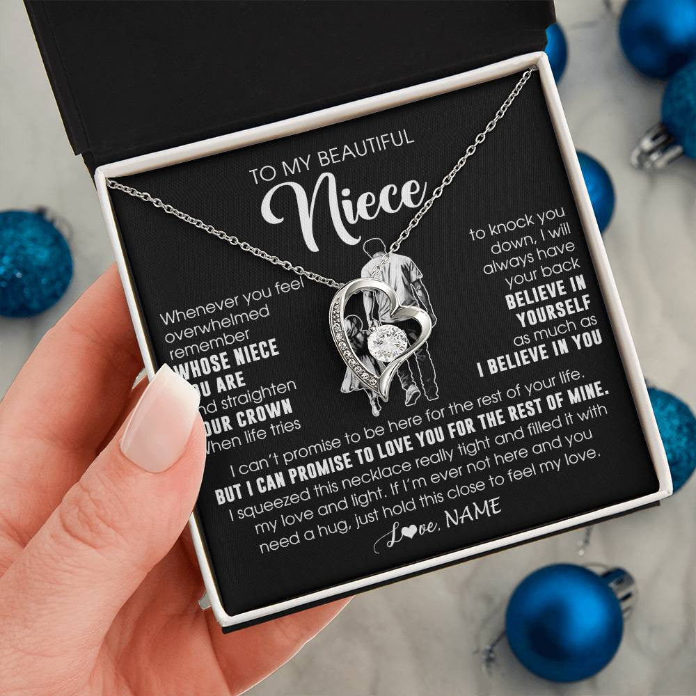 Personalized To My Beautiful Niece Necklace From Uncle Believe In Yourself Niece Birthday Gifts Jewelry Graduation Christmas Customized Message Card