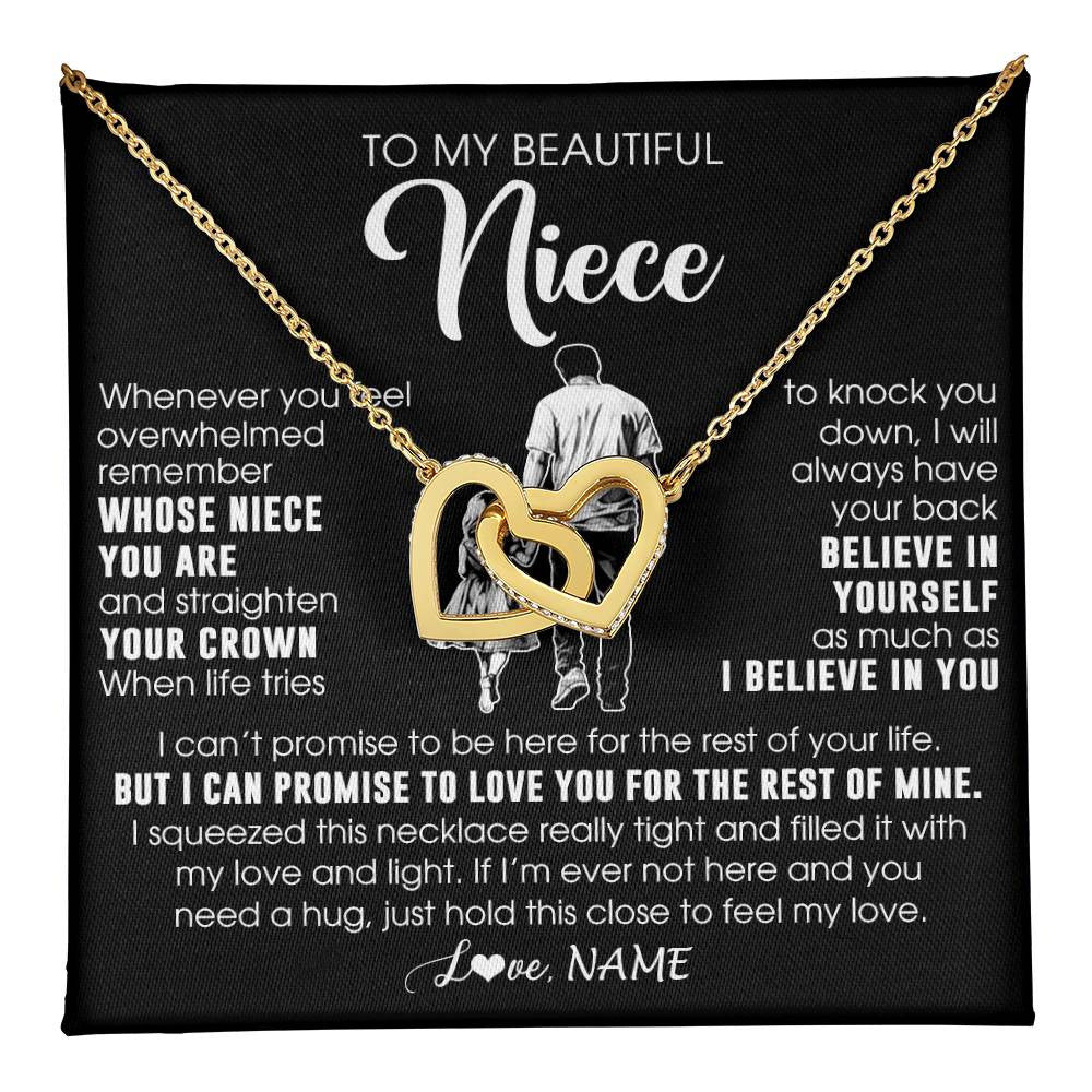 Personalized To My Beautiful Niece Necklace From Uncle Believe In Yourself Niece Birthday Gifts Jewelry Graduation Christmas Customized Message Card