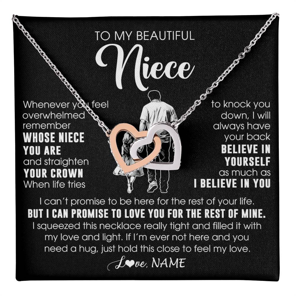 Personalized To My Beautiful Niece Necklace From Uncle Believe In Yourself Niece Birthday Gifts Jewelry Graduation Christmas Customized Message Card
