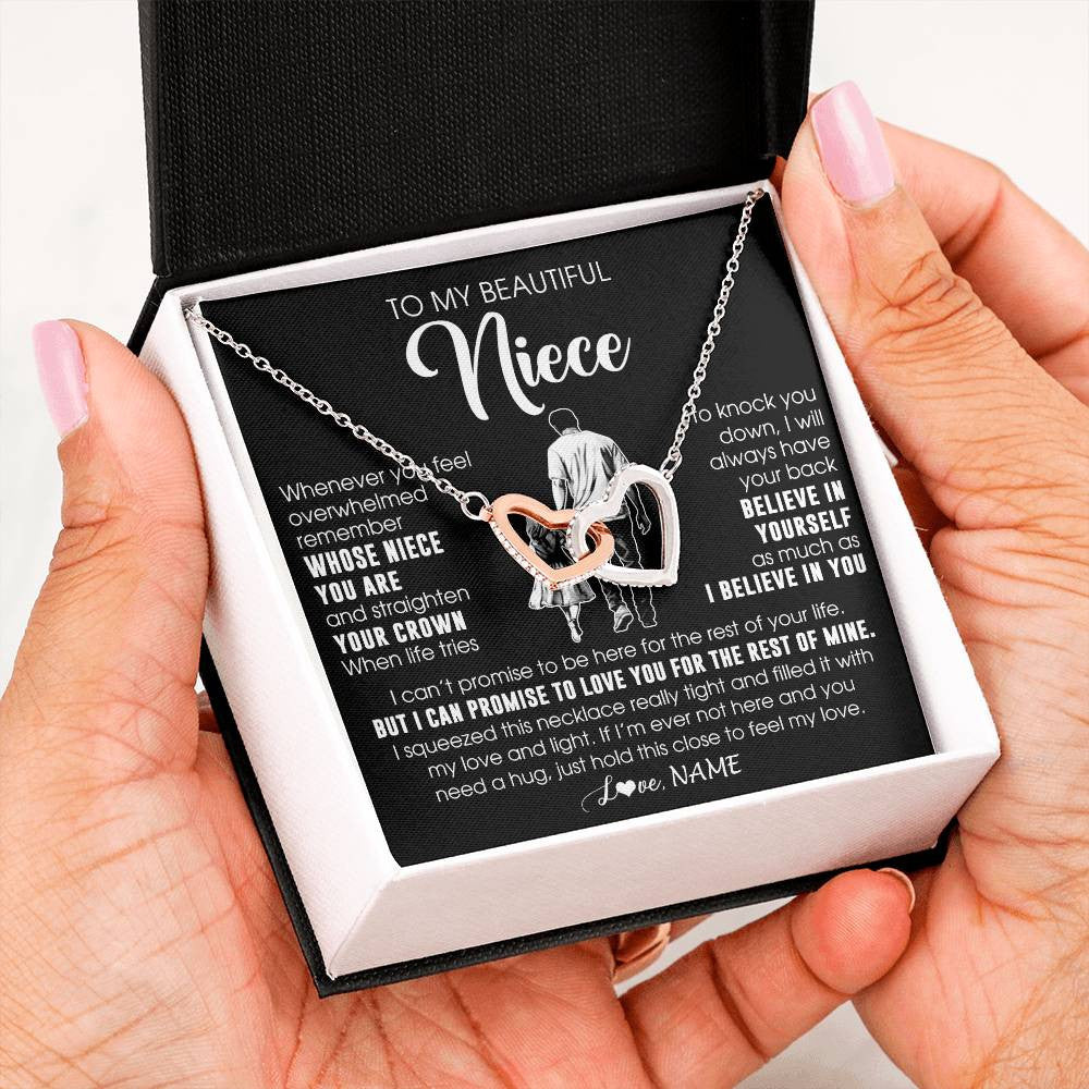 Personalized To My Beautiful Niece Necklace From Uncle Believe In Yourself Niece Birthday Gifts Jewelry Graduation Christmas Customized Message Card